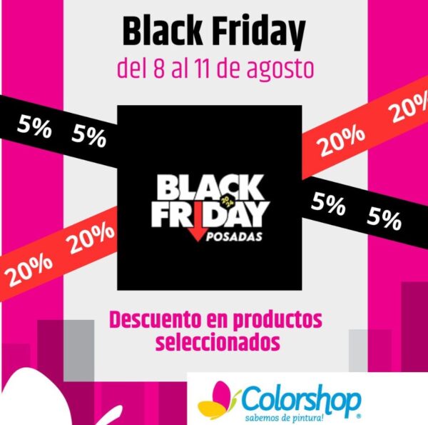 Black Friday con Descuentos Especiales - PINTURERIAS COLORSHOP POSADAS