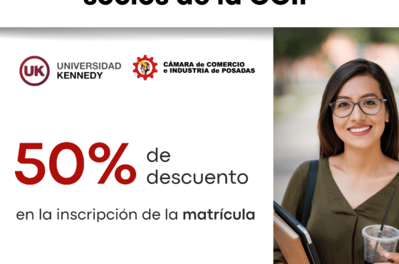 Beneficio exclusivo para socios de la CCIP: 50% de descuento en la inscripción de la matrícula en la Universidad Kennedy