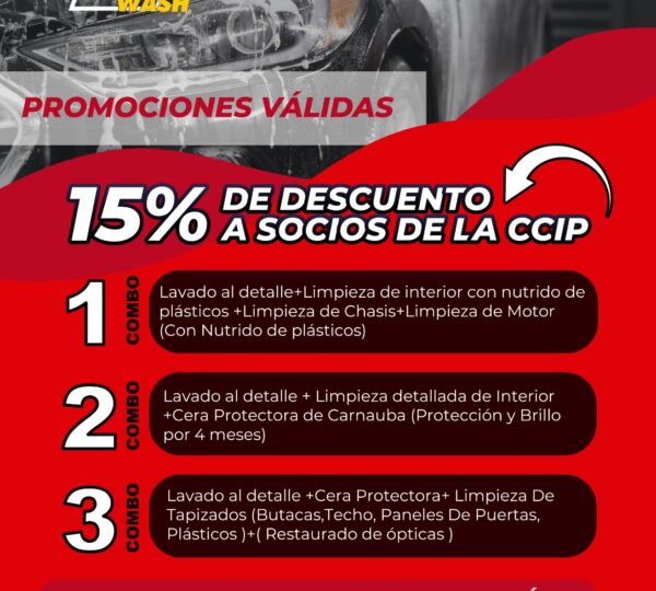 Full Car Wash te da un 15% OFF por ser socio de la CCIP