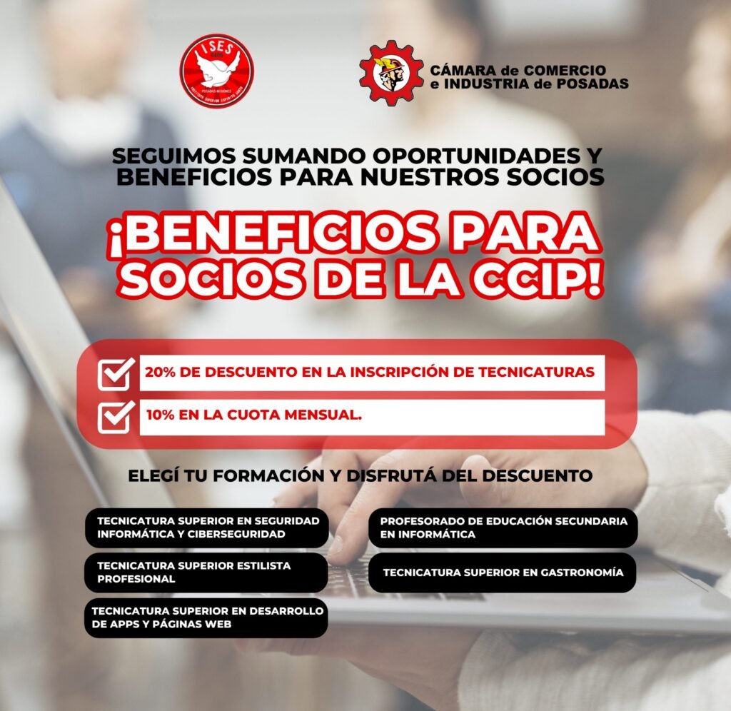 ISES – Descuentos exclusivos en Tecnicaturas para socios de la CCIP