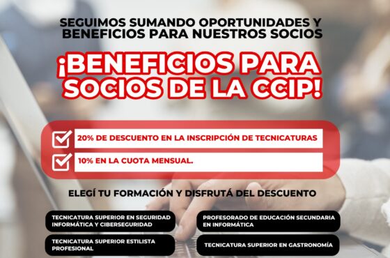 ISES – Descuentos exclusivos en Tecnicaturas para socios de la CCIP
