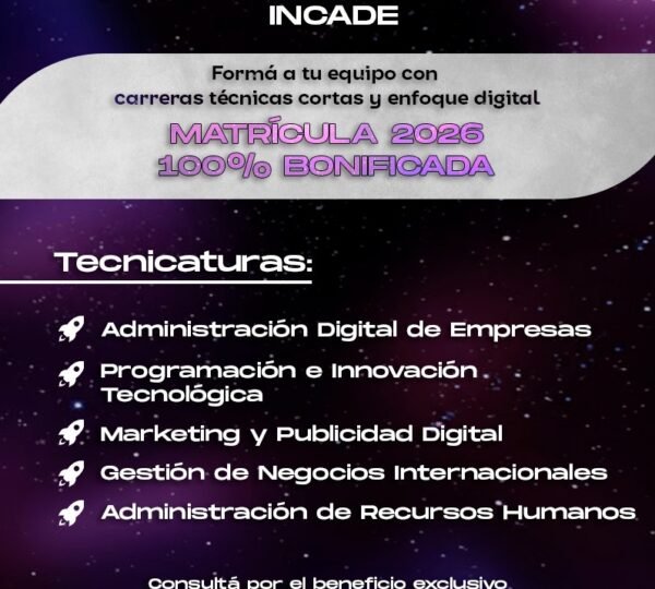 Beneficio exclusivo para Empresas Amigas INCADE – Ciclo 2026