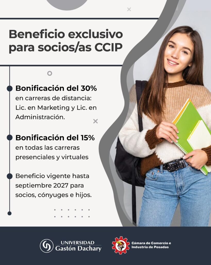 Beneficios y descuento en la Universidad Gastón Dachary 👇🏻