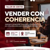Flyer del Taller de Costos y Precios: Vender con coherencia – CCIP y ADEMI